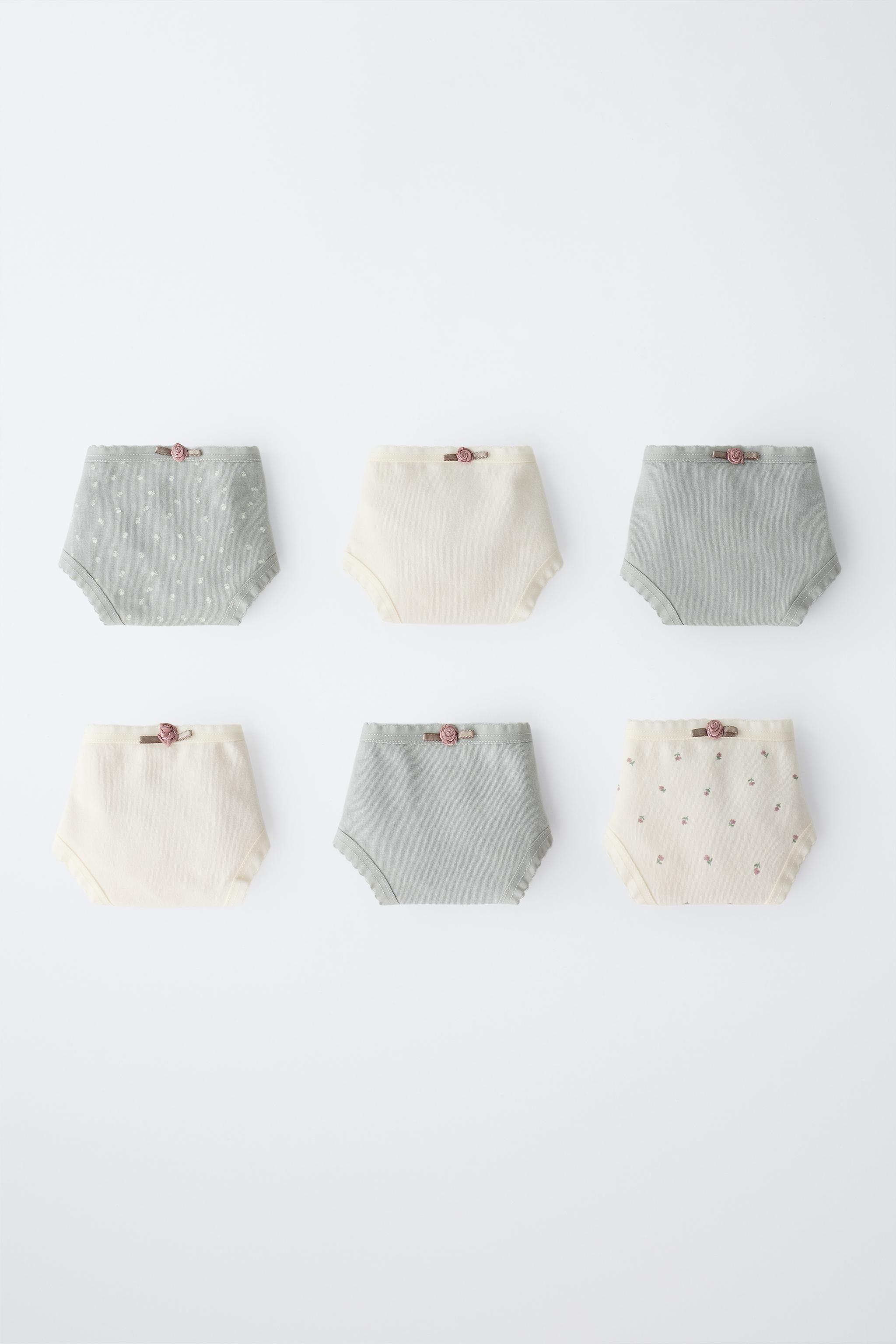 1 1/2-6 ANS / LOT DE SIX CULOTTES IMPRIMÉ PETITES FLEURS